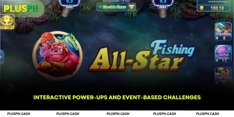 Interactive power-ups and event-based challenges